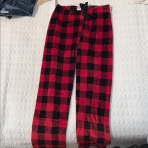 Fuzzy pj pants.